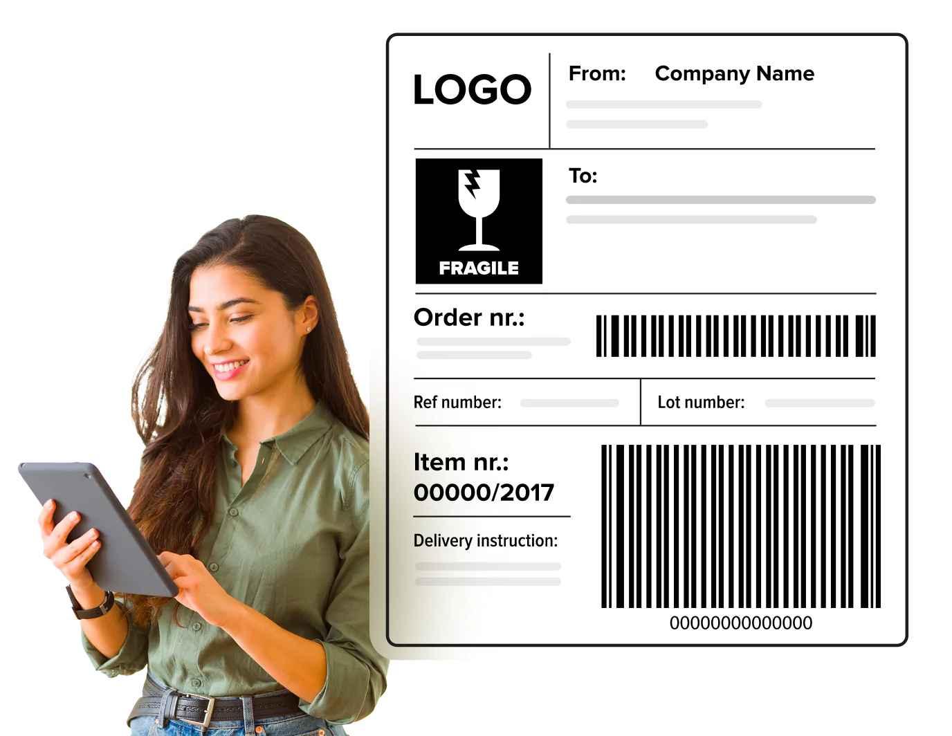 Prepaid Courier Label - Medium