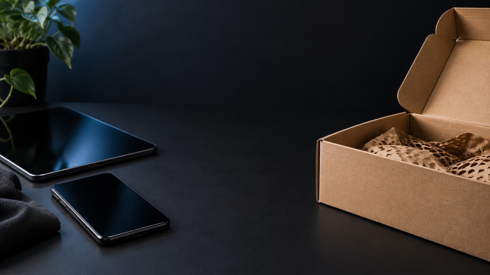 Apple devices and a recycling return box